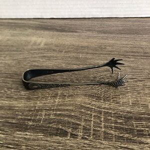 Antique Silverplate Talon Sugar Cube Tongs